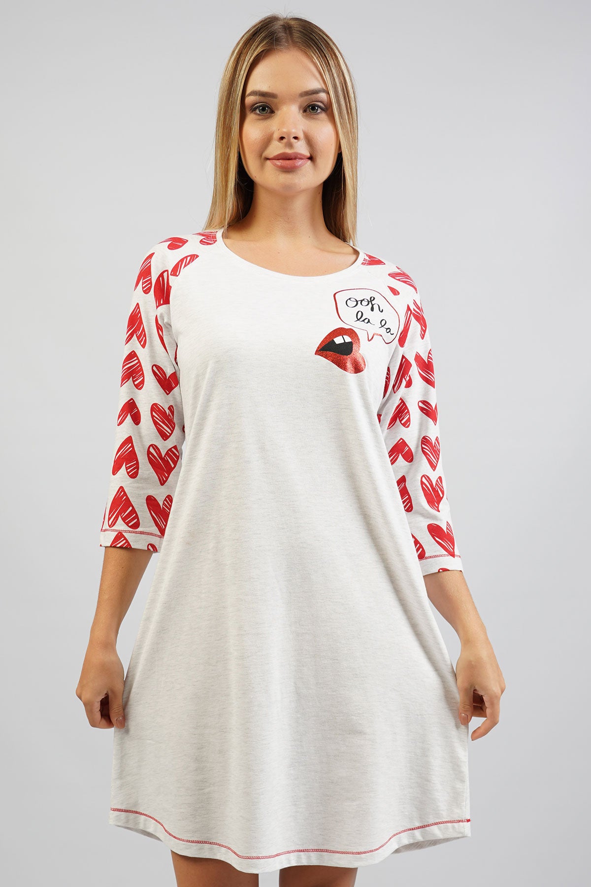 BAYAN P.SUPREM O YAKA 3/4KOL ETEGI OVAL TUNIK