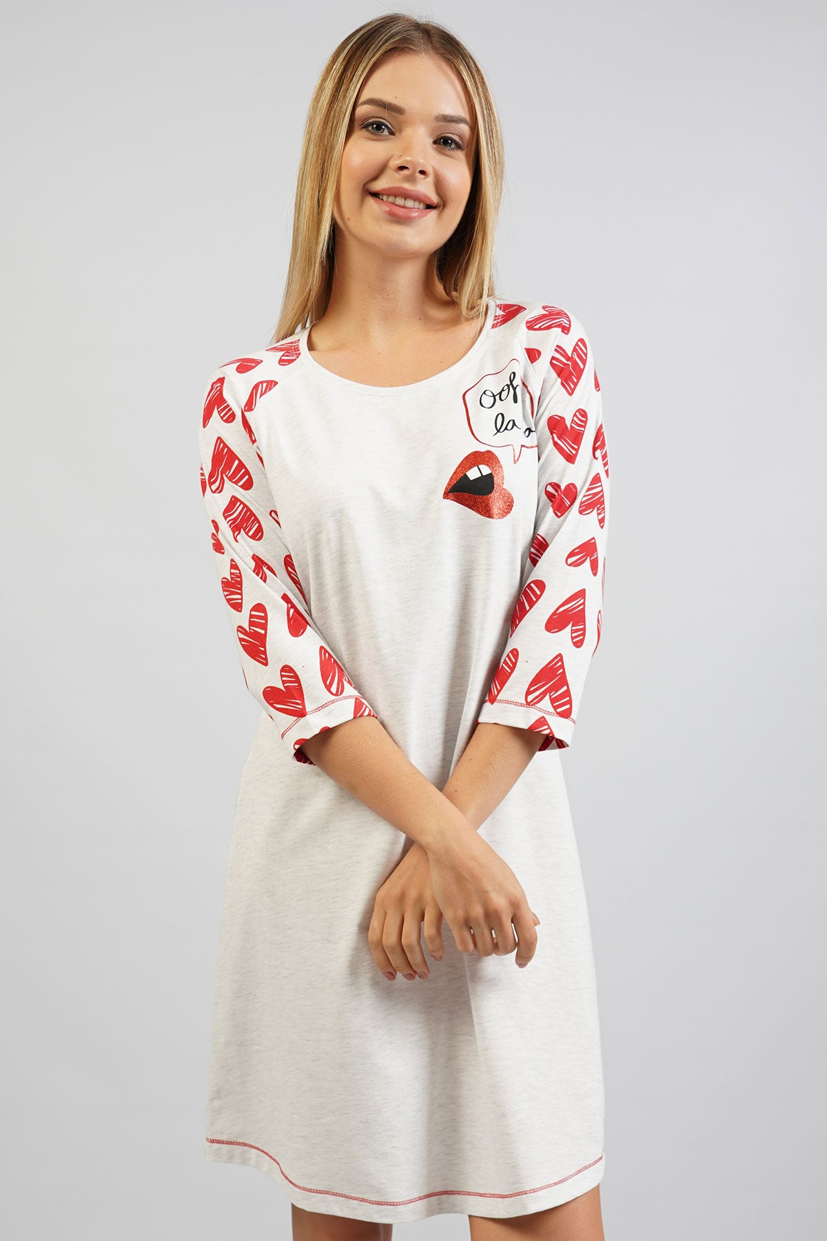 BAYAN P.SUPREM O YAKA 3/4KOL ETEGI OVAL TUNIK