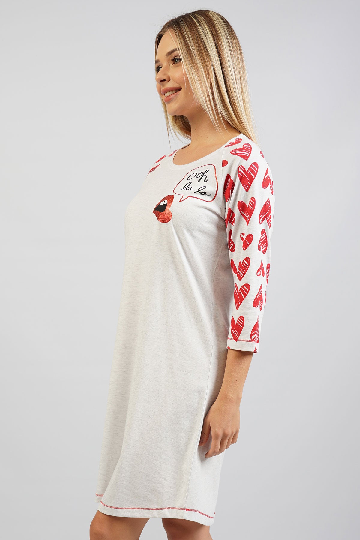 BAYAN P.SUPREM O YAKA 3/4KOL ETEGI OVAL TUNIK