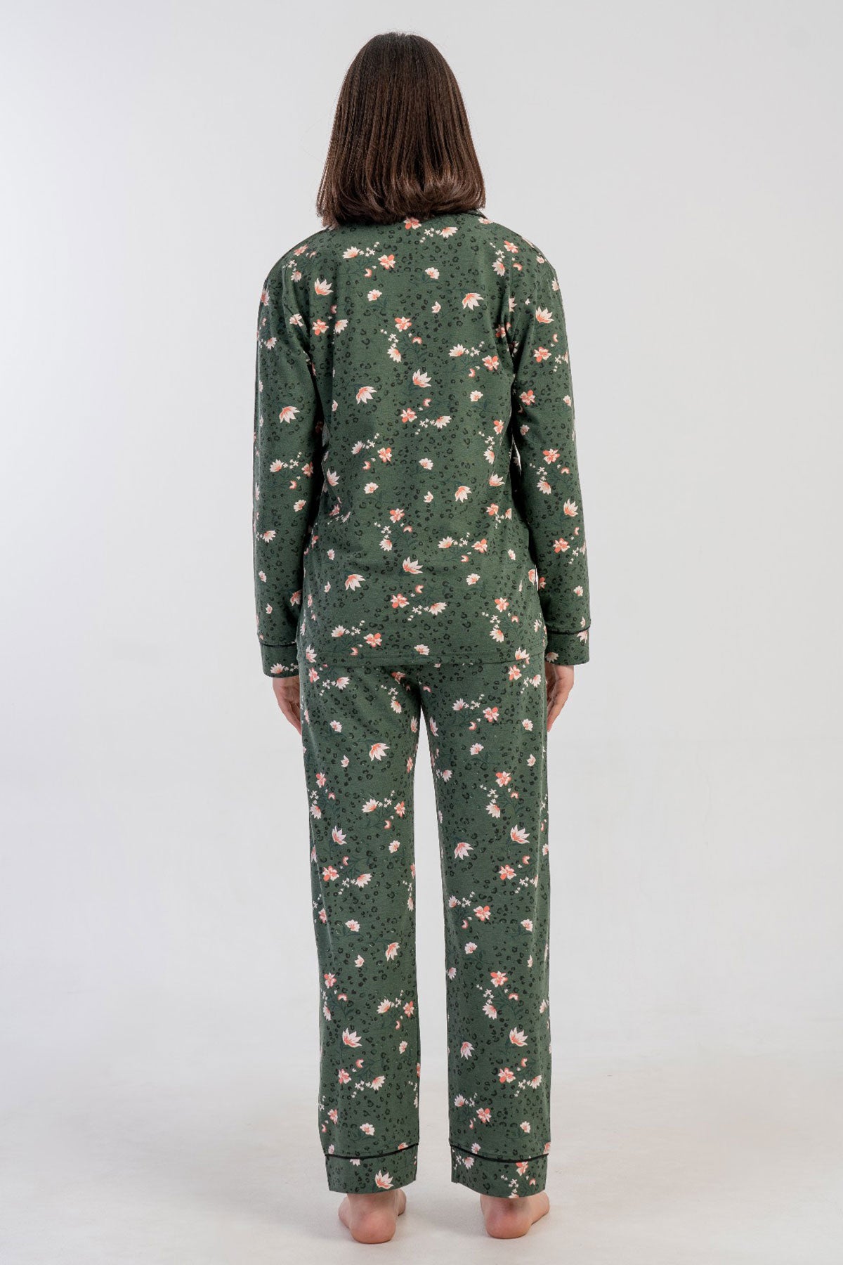 KADIN SUPREM TAMAMI DUGMELI UZUN KOL PIJAMA TAKIM 161793