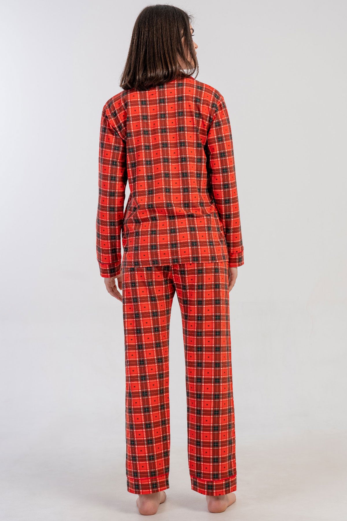 KADIN SUPREM TAMAMI DUGMELI UZUN KOL PIJAMA TAKIM 161794