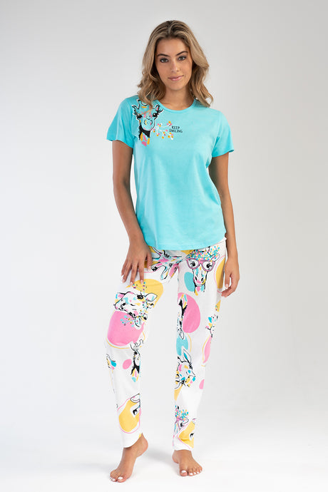 KADIN P.SUPREM O YAKA KISA KOL ETEGI OVAL PIJAMA TK 212333