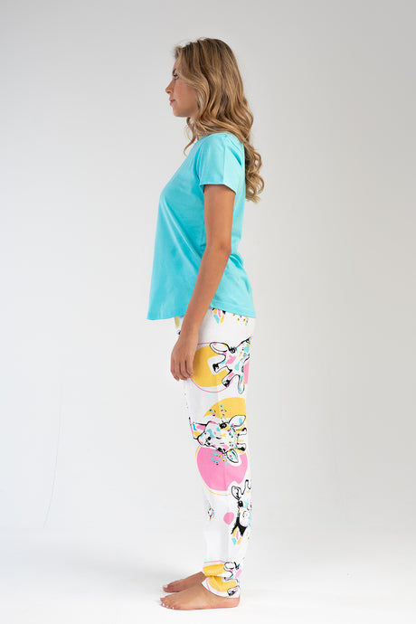 KADIN P.SUPREM O YAKA KISA KOL ETEGI OVAL PIJAMA TK 212333