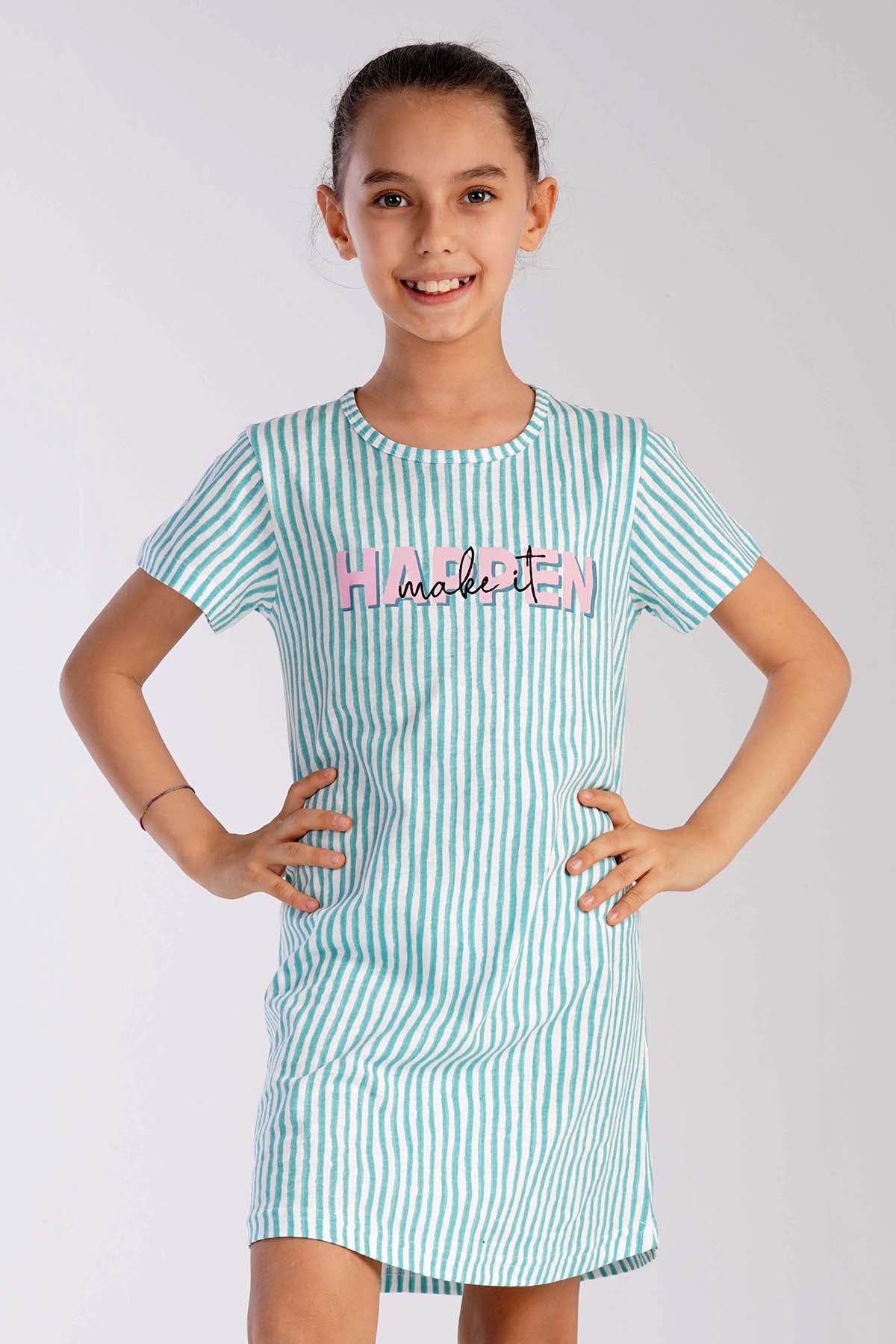 KIZ COCUK P.SUPREM O YAKA KISA KOL ETEGI OVAL TUNIK(11-12/15-16)