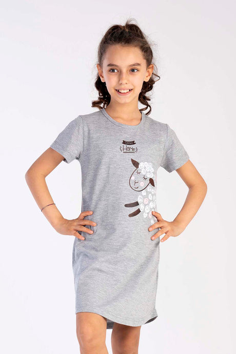 KIZ COCUK P.SUPREM O YAKA KISA KOL ETEGI OVAL TUNIK(3-4/9-10)