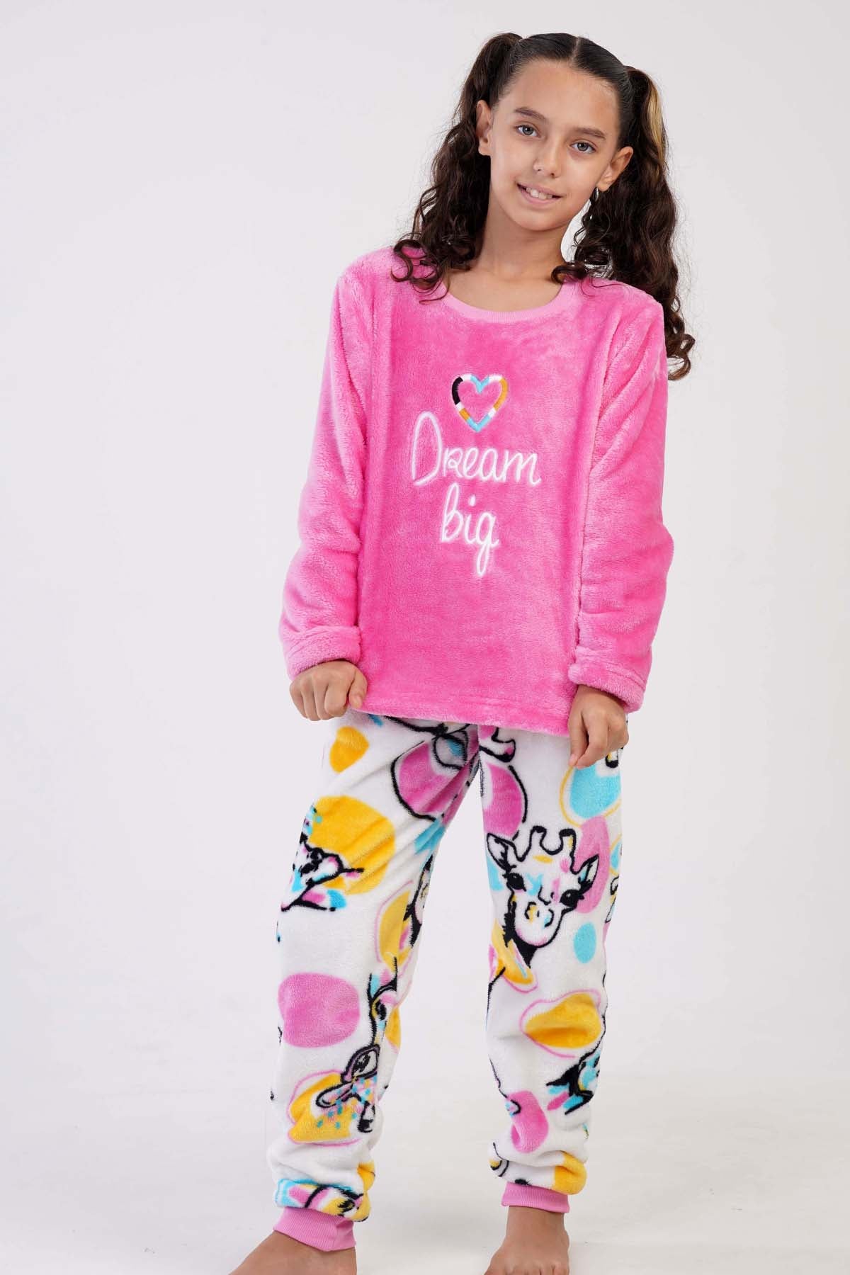 KIZ COCUK SOFT O YAKA UZUN KOL ETEGI OVAL MANSETLI PIJAMA TAKIM(7-8/13-14) 303086