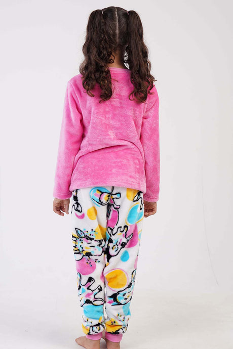 KIZ COCUK SOFT O YAKA UZUN KOL ETEGI OVAL MANSETLI PIJAMA TAKIM(7-8/13-14) 303086
