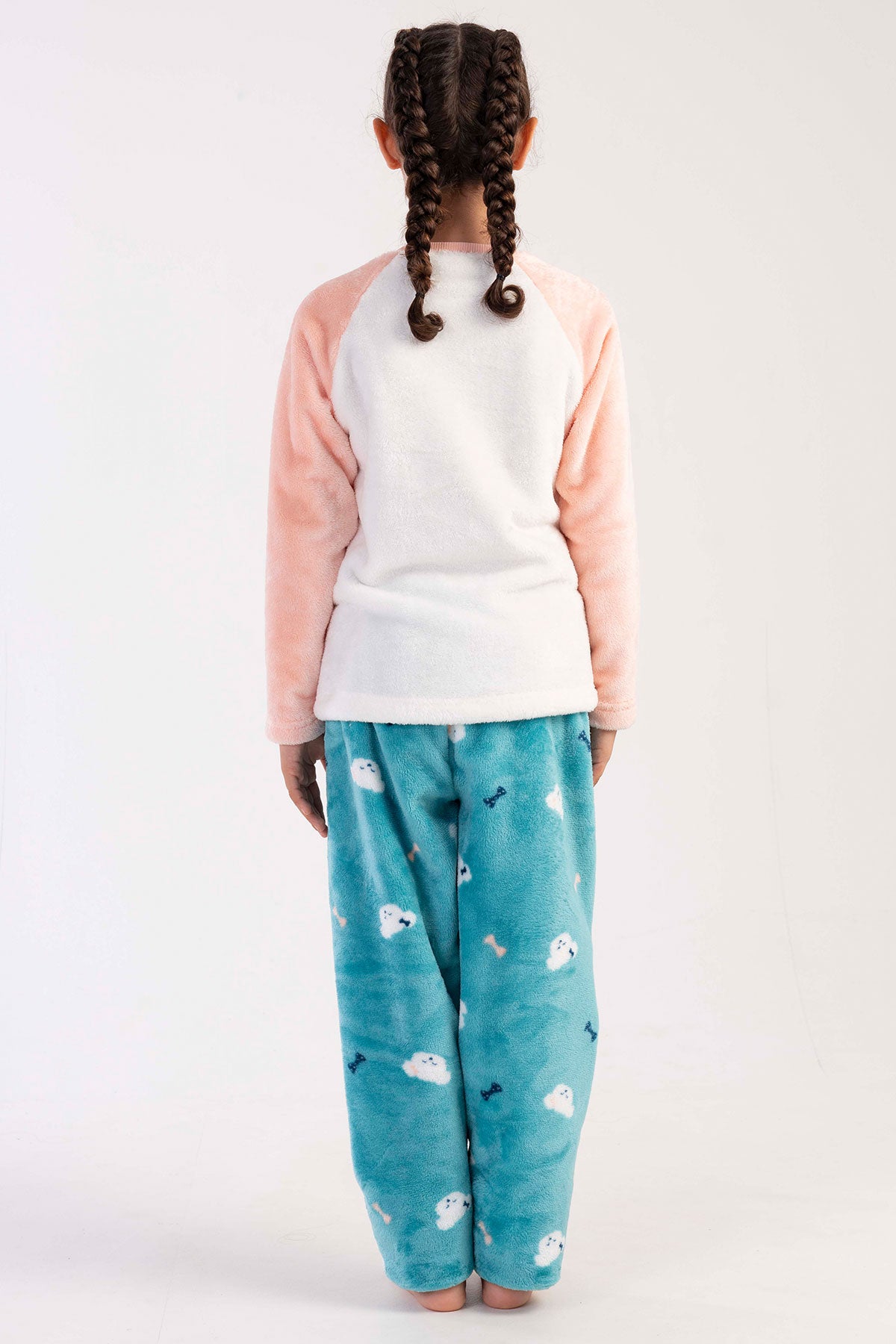 KIZ COCUK SOFT O YAKA REGLAN UZUN KOL ETEGI OVAL PIJAMA TAKIM( 7-8/13-14)