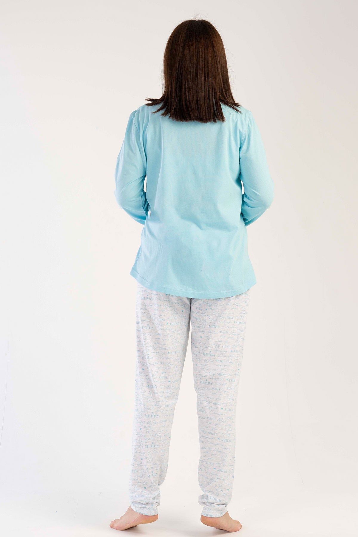 KADIN P.SUPREM XXL O YAKA UZUN KOL ETEGI OVAL PIJAMA TAKIM