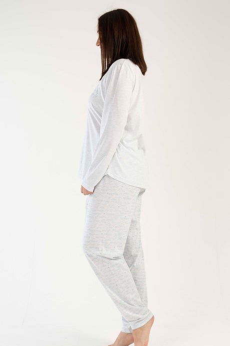 KADIN P.SUPREM XXL O YAKA UZUN KOL ETEGI OVAL PIJAMA TAKIM 303126