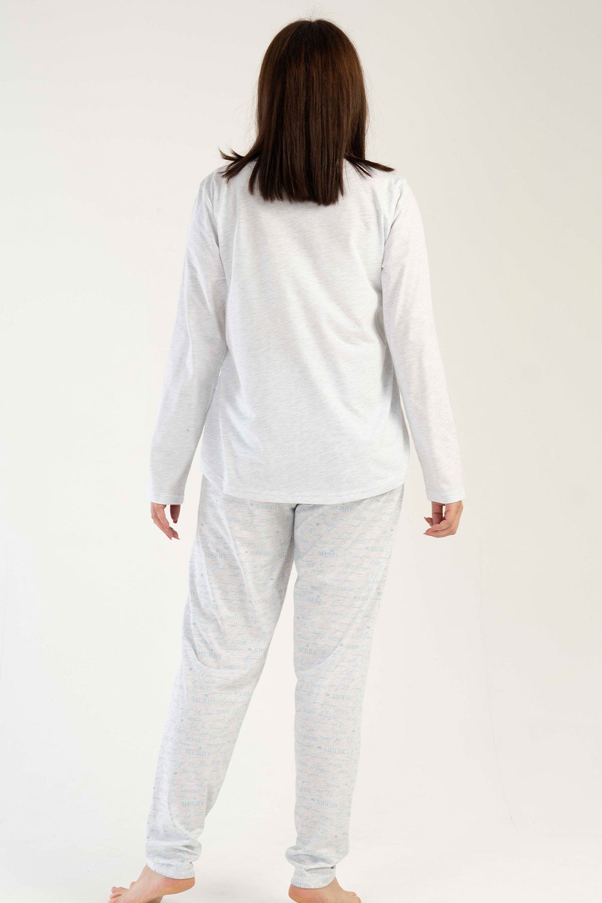 KADIN P.SUPREM XXL O YAKA UZUN KOL ETEGI OVAL PIJAMA TAKIM