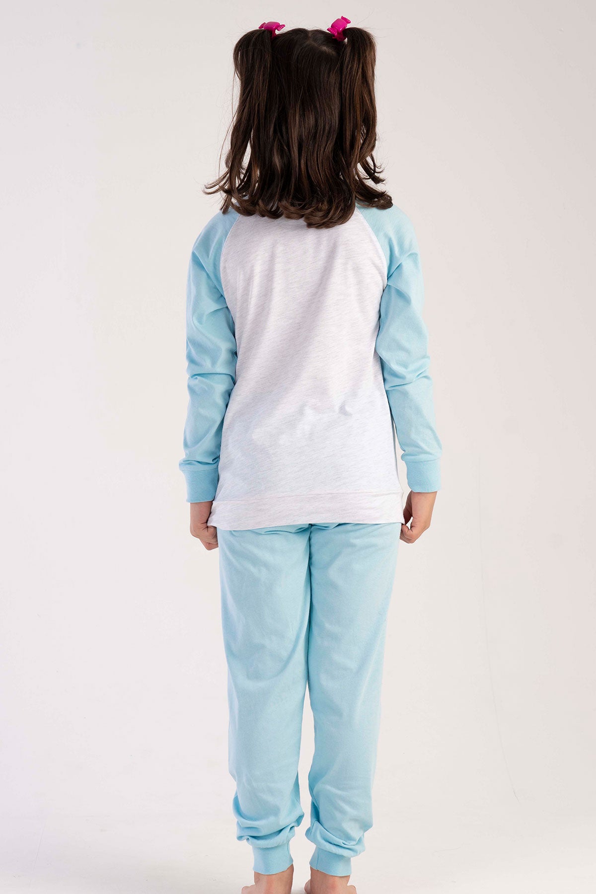 KIZ COCUK P.SUPREM O YAKA REGLAN UZUN KOL MANSETLI PIJAMA TAKIM(11-12/15-16)