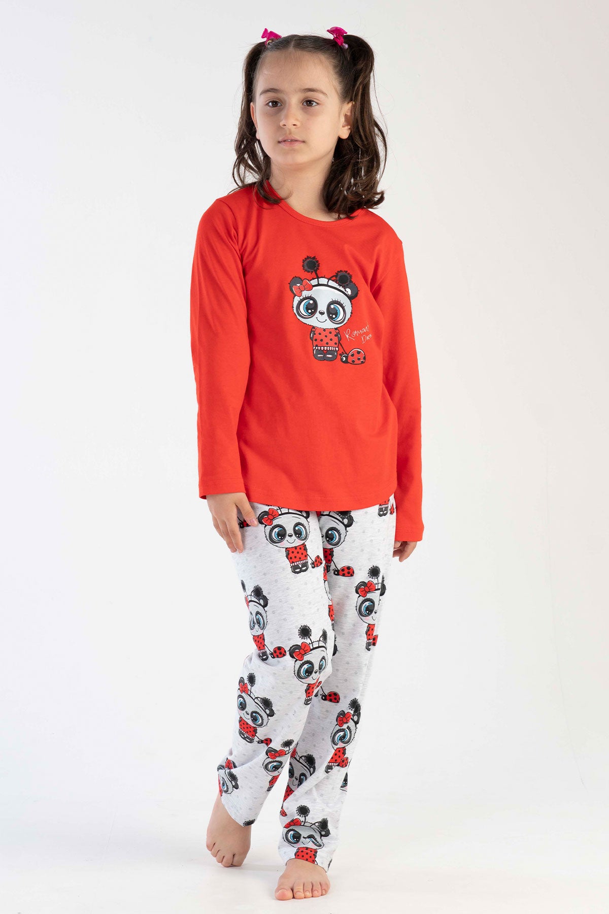 KIZ COCUK P.SUPREM O YAKA UZUN KOL ETEGI OVAL PIJAMA TAKIM(9-10/15-16) 303247