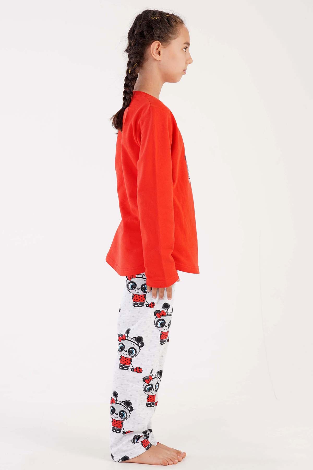 KIZ COCUK 2IPLIK O YAKA UZUN KOL ETEGI OVAL PIJAMA TAKIM(9-10/15-16) 303250