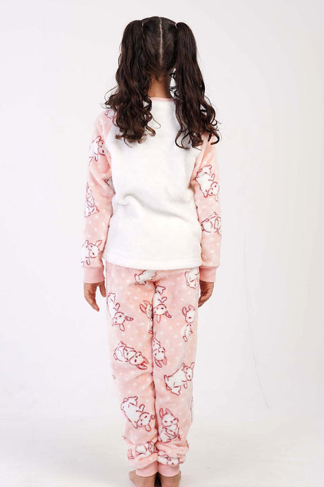 KIZ COCUK SOFT O YAKA REGLAN UZUN KOL ETEGI OVAL MANSETLI PIJAMA TAKIM(7-8/13-14)