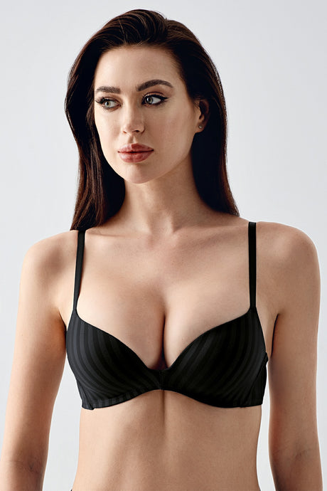1792-Desteksiz B Cup Desenli Sütyen (2 Li Askılı Pk)