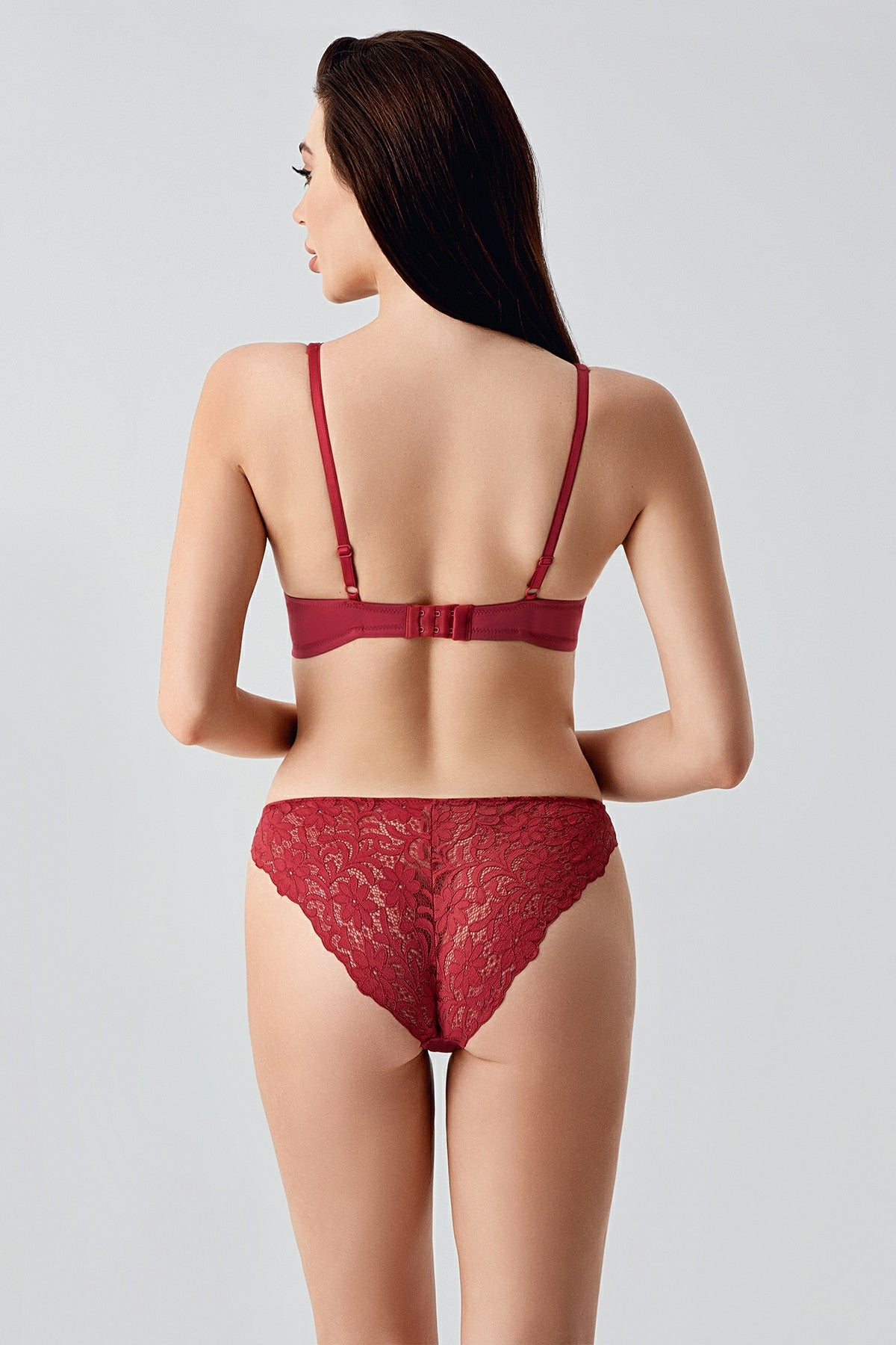4156- B Cup Desteksiz Sütyen Külot Takım (2 Li Askılı Pk)