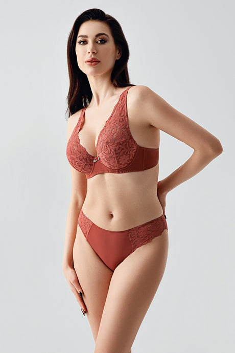 4156- B Cup Desteksiz Sütyen Külot Takım (2 Li Askılı Pk)