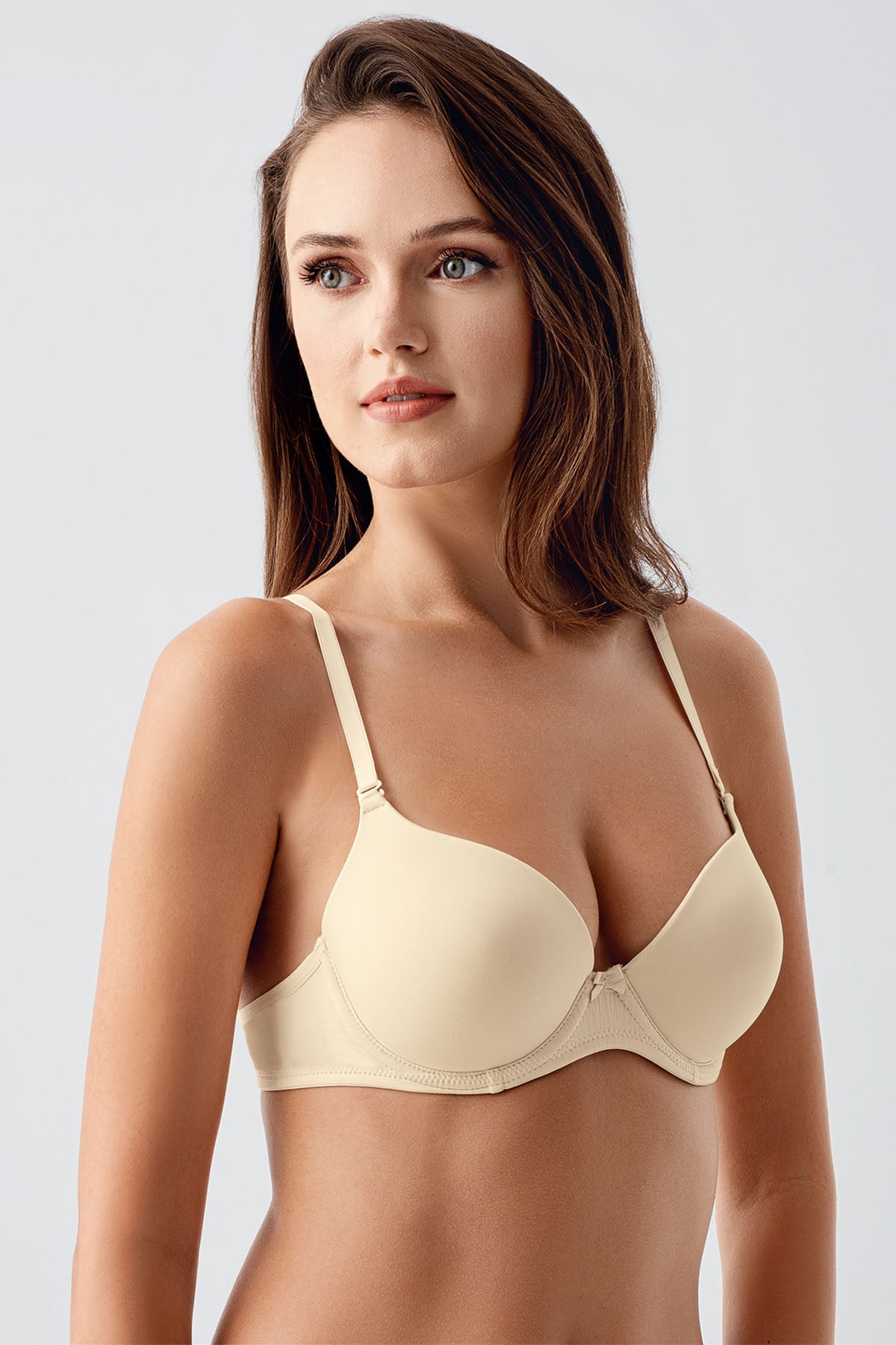 7010-Desteksiz B Cup Basic Sütyen (2 Li Askılı Pk)