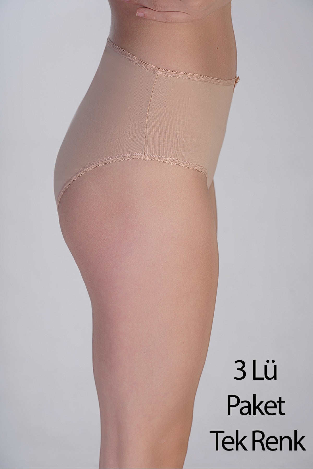 5002-Yarım Bel Bikini Penye 3 lü Külot (Kutulu)