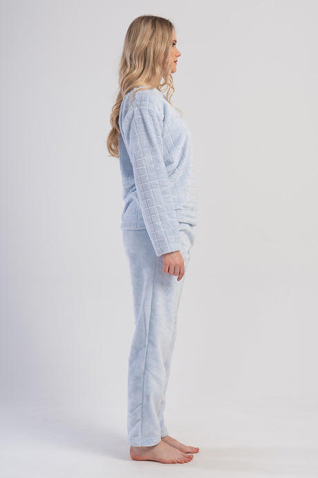 KADIN J.ULTRASOFT V YAKA UZUN KOL CEPLI PIJAMA TAKIM 403116