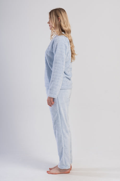 KADIN J.ULTRASOFT V YAKA UZUN KOL CEPLI PIJAMA TAKIM 403116
