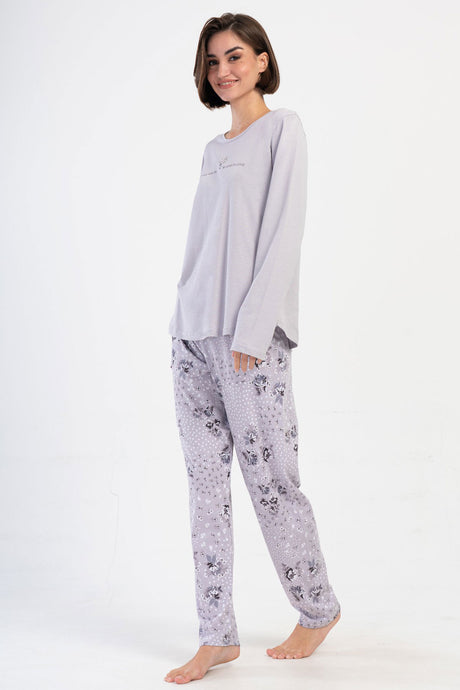KADIN P.SUPREM BATTAL XXL O YAKA UZUN KOL ETEGI OVAL PIJAMA TAKIM