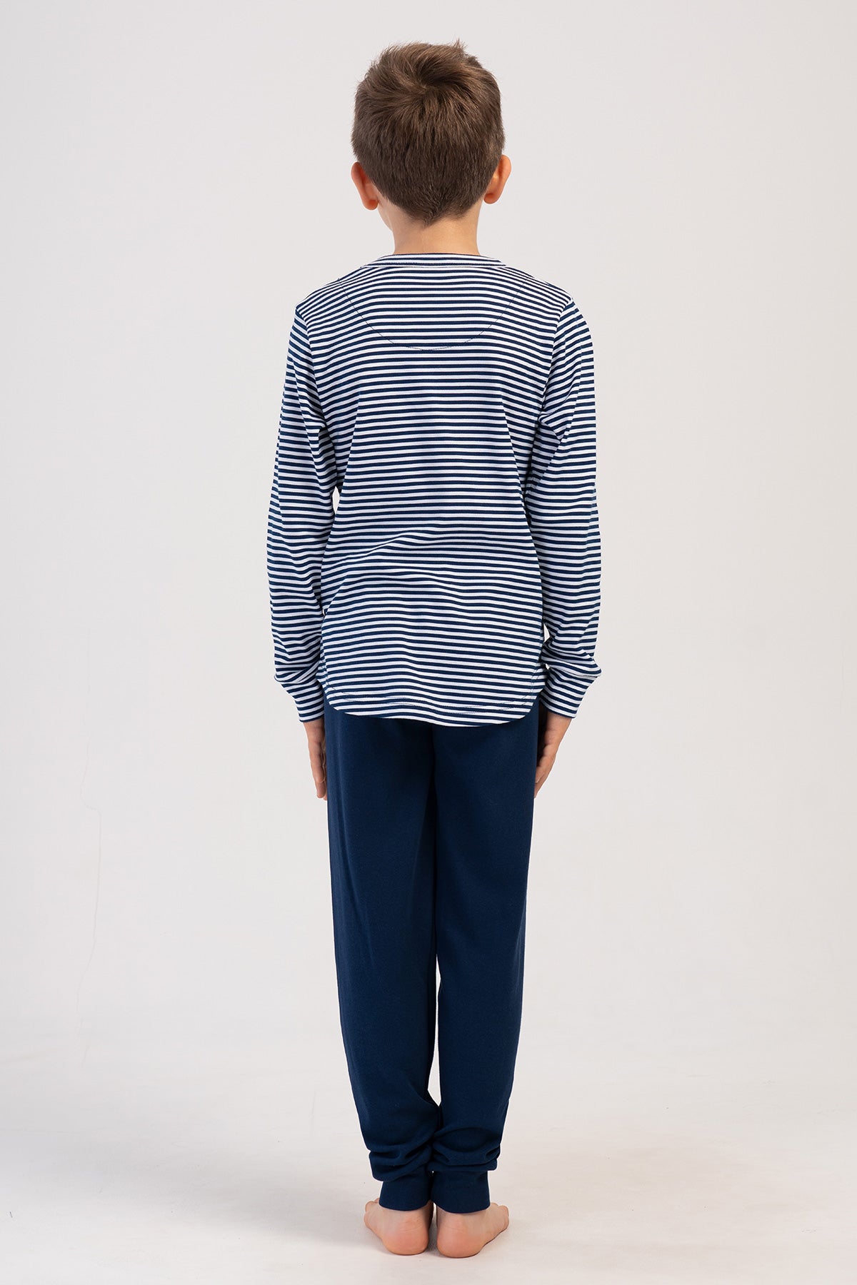 ERKEK COCUK INTERLOK O YAKA UZUN KOL MANSETLI PIJAMA TAKIM(7-8/13-14) 403376