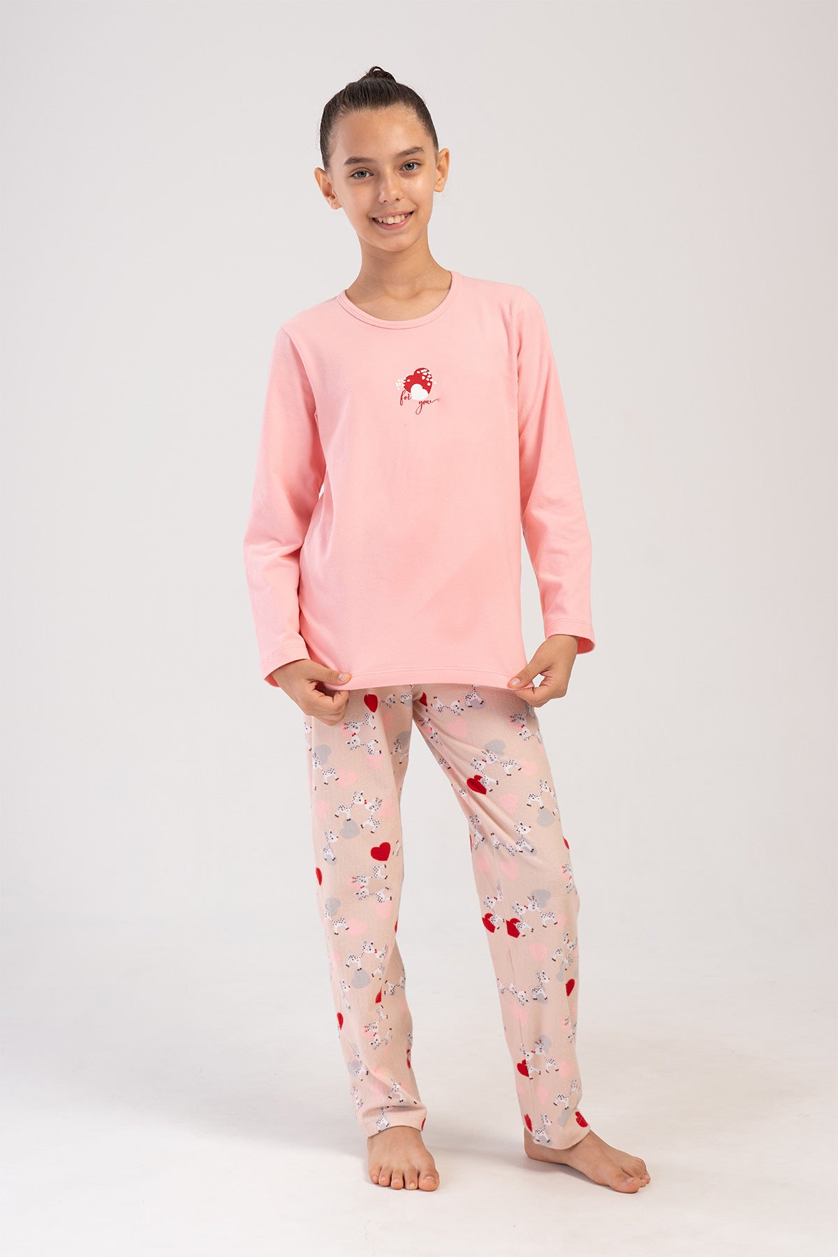 KIZ COCUK LYC SUPREM O YAKA UZUN KOL PIJAMA TAKIM(7-8/13-14) 404019