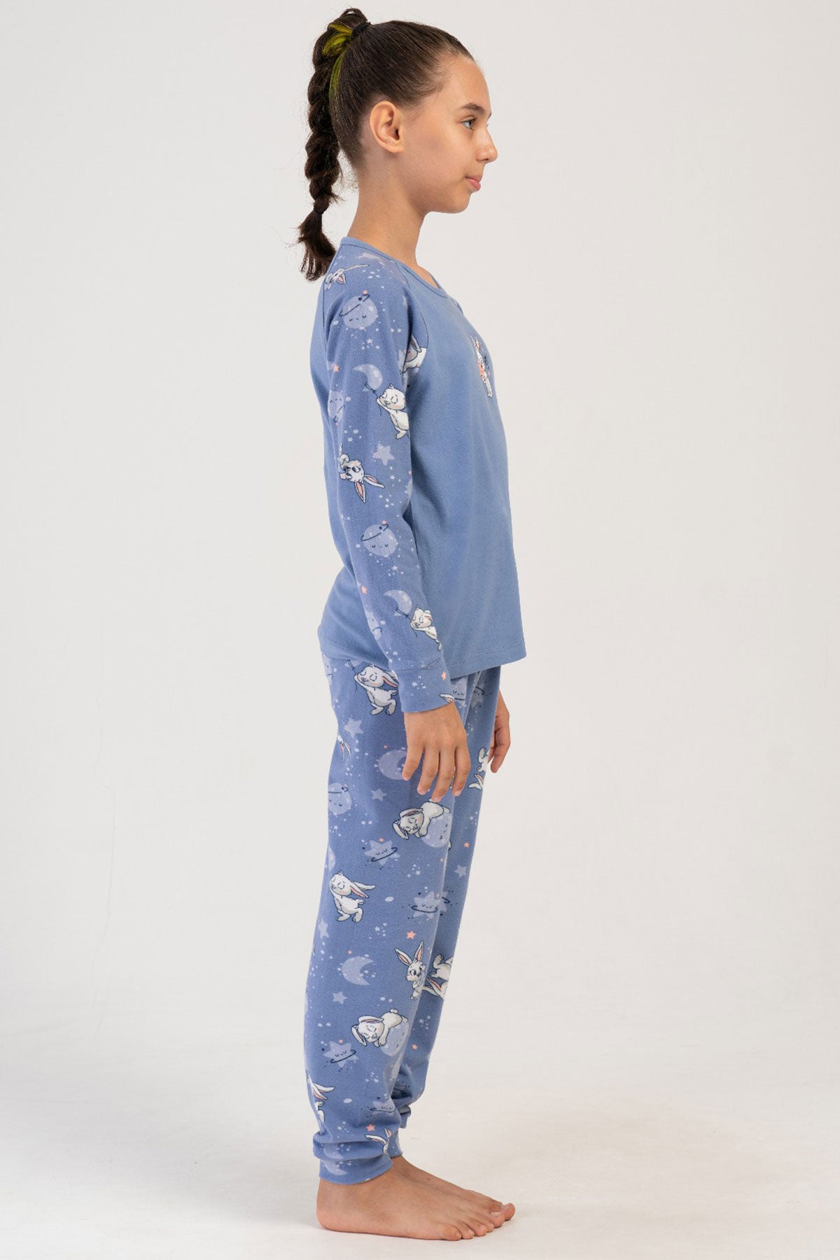 KIZ COCUK LYC SUPREM O YAKA REGLAN UZUN KOL MANSETLI PIJAMA TAKIM(7-8/13-14)