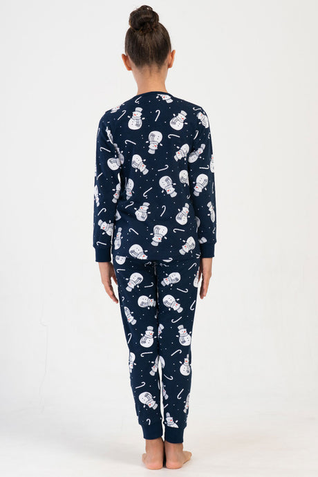 KIZ COCUK LYC SUPREM O YAKA UZUN KOL MANSETLI FIYONKLU TAYT PIJAMA TAKIM(7-8/13-14)