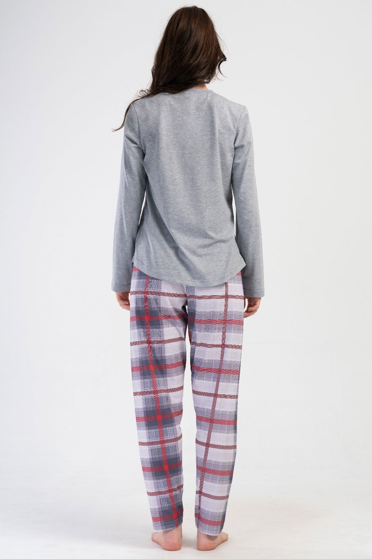 KADIN P.SUPREM XXL O YAKA UZUN KOL ETEGI OVAL PIJAMA TAKIM