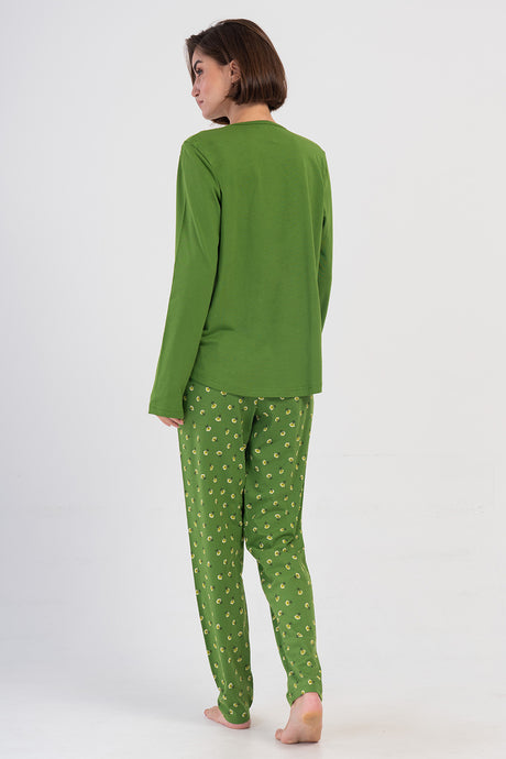 KADIN P.SUPREM XXL O YAKA UZUN KOL ETEGI OVAL PIJAMA TAKIM 405011