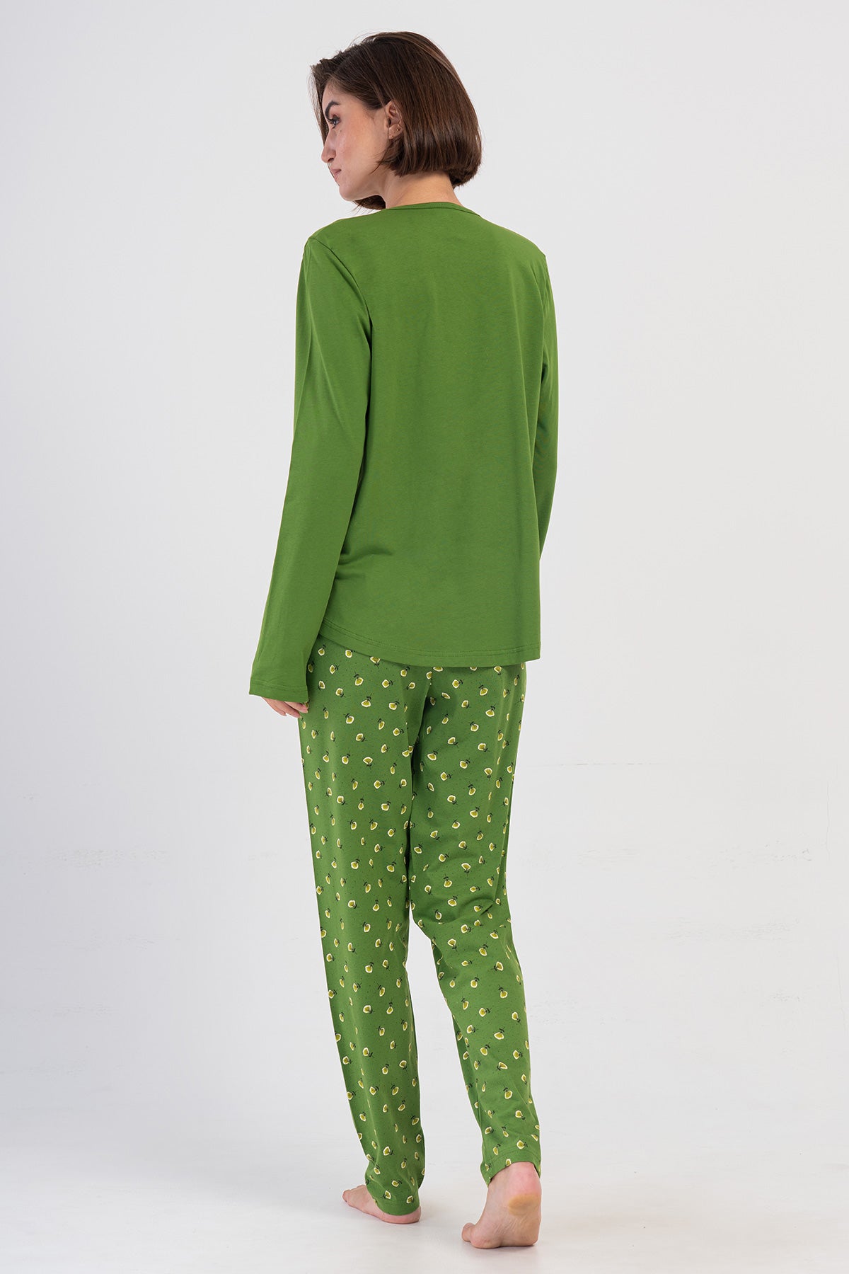 KADIN P.SUPREM XXL O YAKA UZUN KOL ETEGI OVAL PIJAMA TAKIM 405011