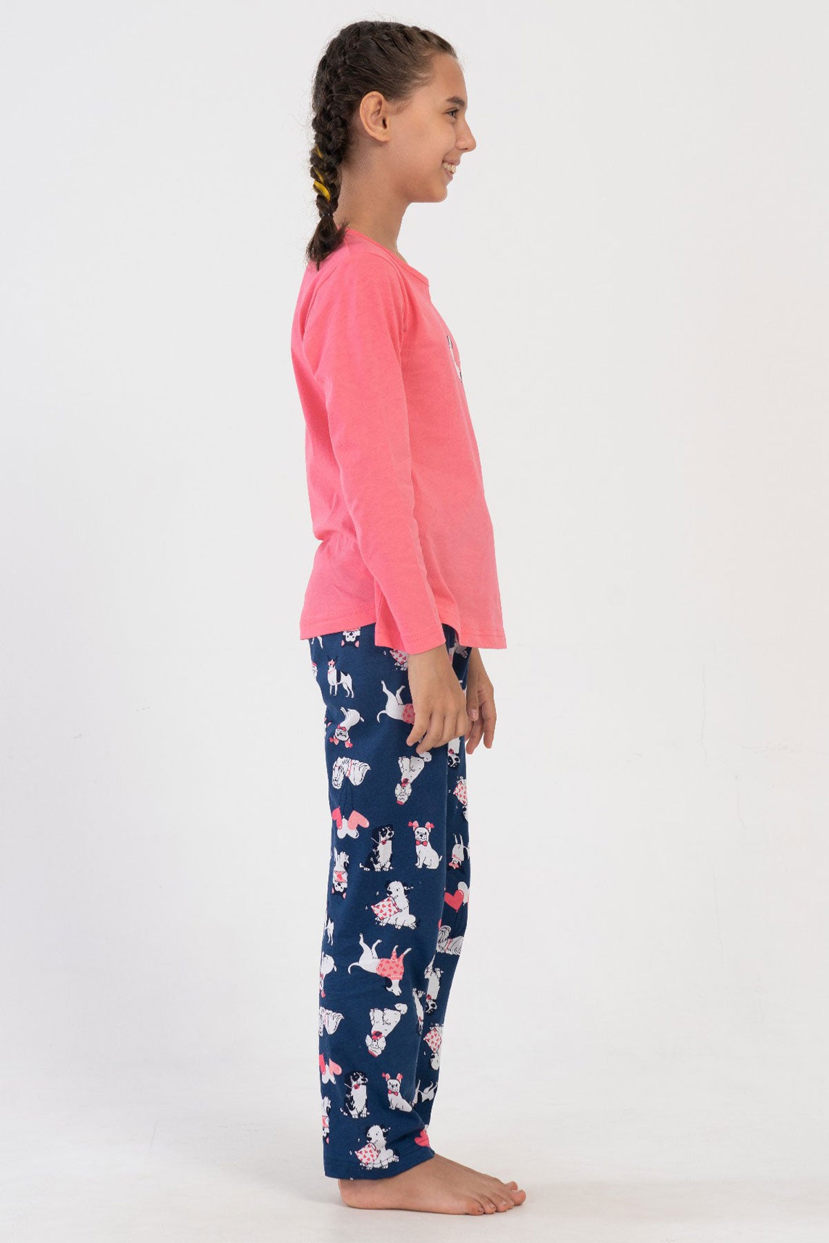 KIZ COCUK P.SUPREM O YAKA UZUN KOL ETEGI OVAL PIJAMA TAKIM(7-8/13-14) 405064