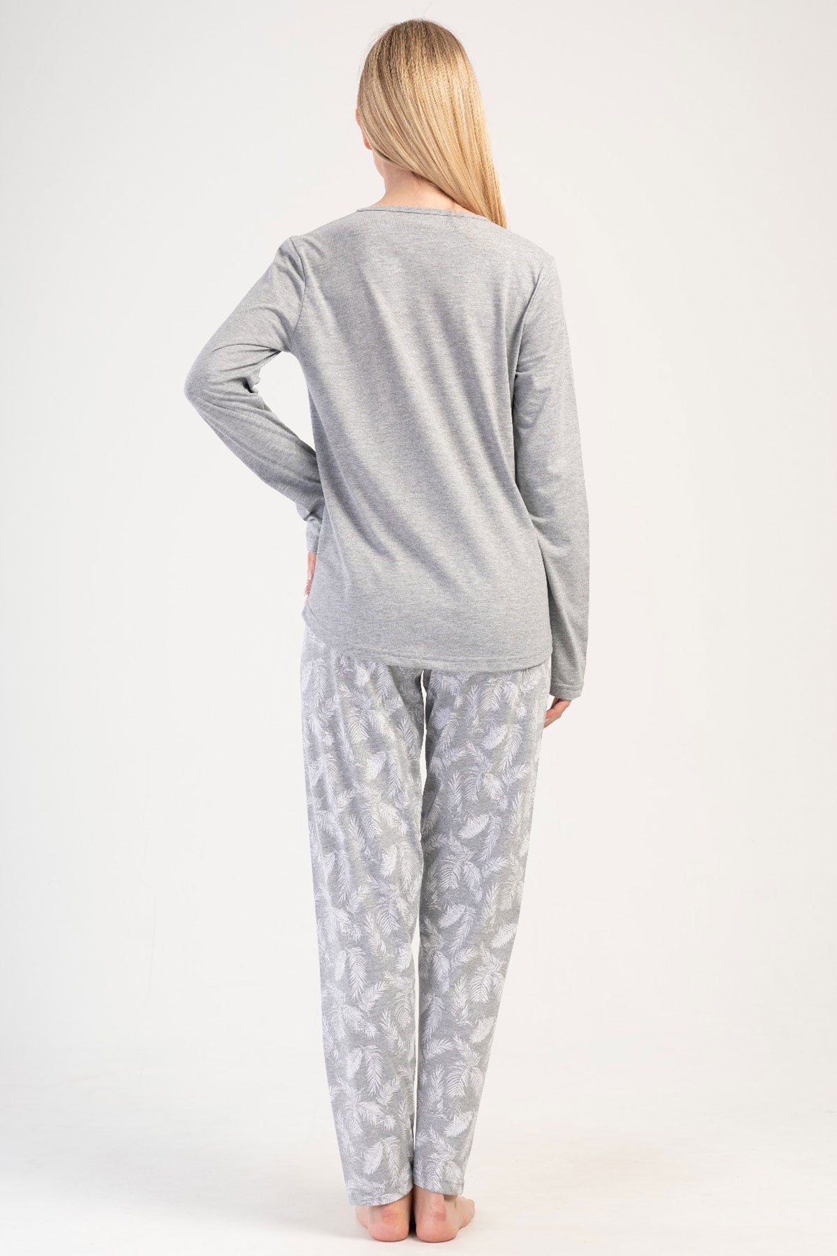 KADIN P.SUPREM XXL O YAKA UZUN KOL ETEGI OVAL PIJAMA TAKIM