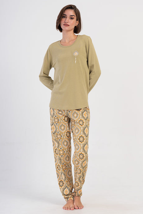 KADIN P.SUPREM XXL O YAKA UZUN KOL ETEGI OVAL PIJAMA TAKIM 405178