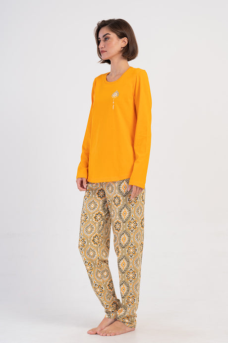 KADIN P.SUPREM XXL O YAKA UZUN KOL ETEGI OVAL PIJAMA TAKIM 405178