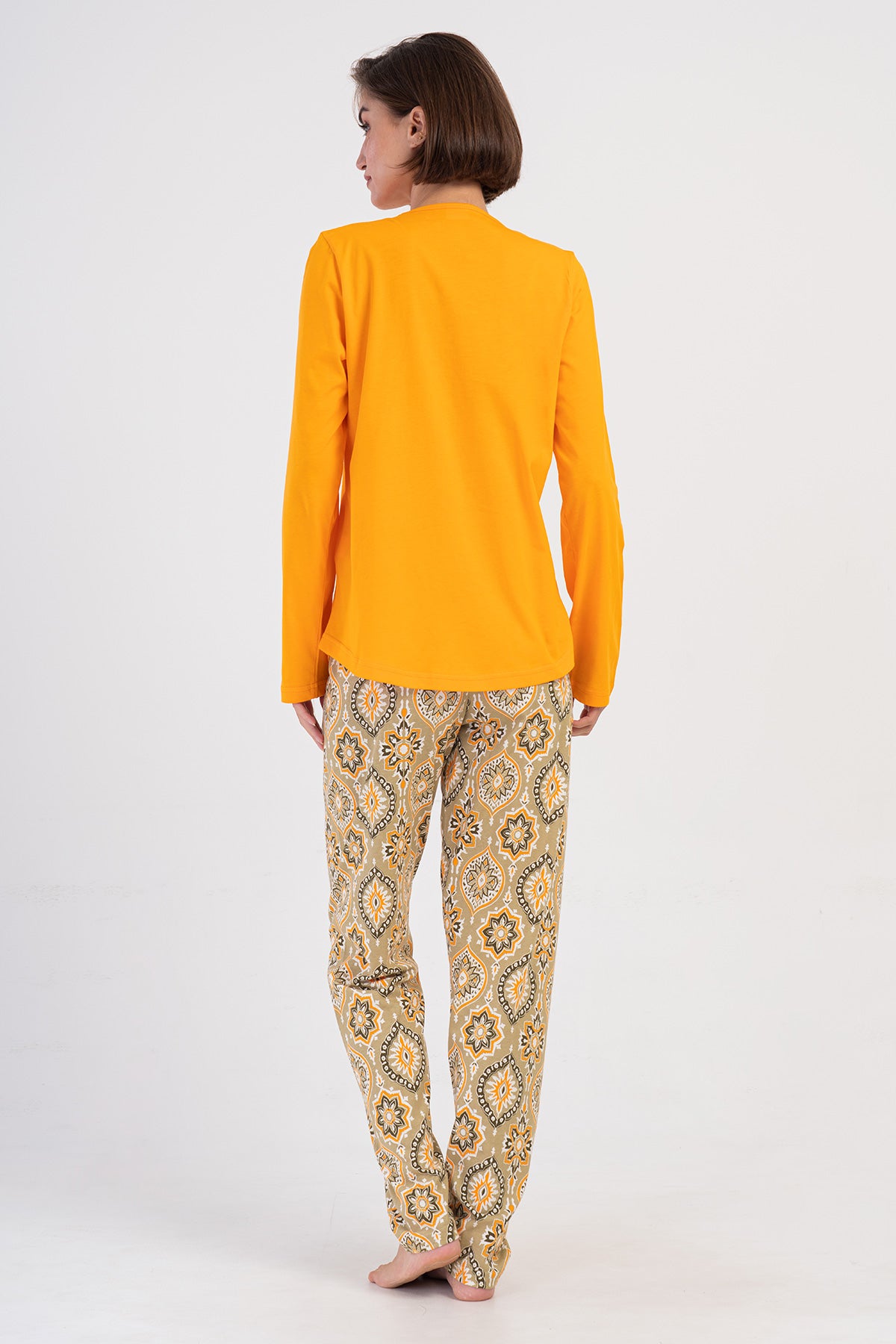 KADIN P.SUPREM XXL O YAKA UZUN KOL ETEGI OVAL PIJAMA TAKIM 405178