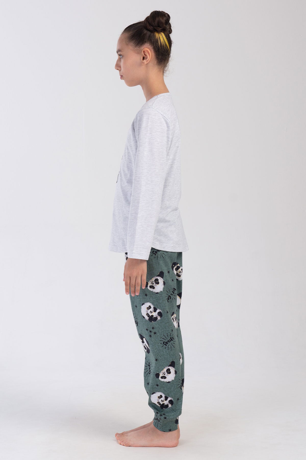 KIZ COCUK P.SUPREM O YAKA UZUN KOL ETEGI OVAL MANSETLI PIJAMA TAKIM(7-8/13-14)
