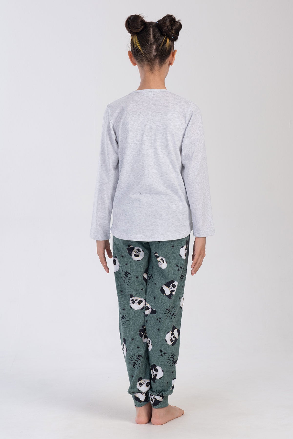 KIZ COCUK P.SUPREM O YAKA UZUN KOL ETEGI OVAL MANSETLI PIJAMA TAKIM(7-8/13-14)