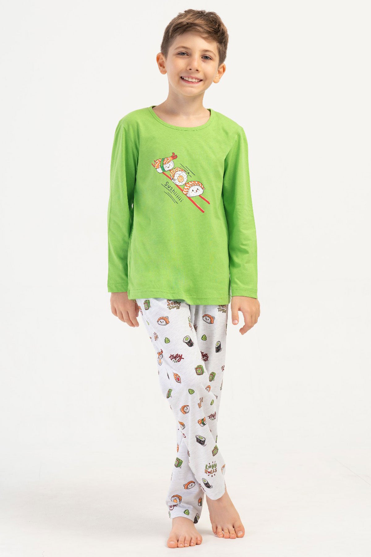 ERKEK COCUK P.SUPREM O YAKA UZUN KOL CEPLI PIJAMA TAKIM(9/10-15/16)