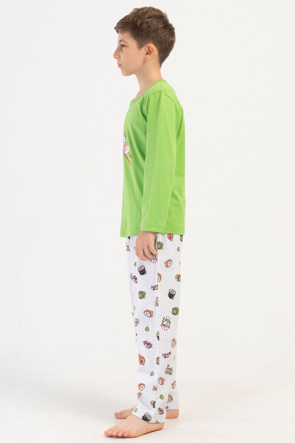 ERKEK COCUK P.SUPREM O YAKA UZUN KOL CEPLI PIJAMA TAKIM(9/10-15/16)