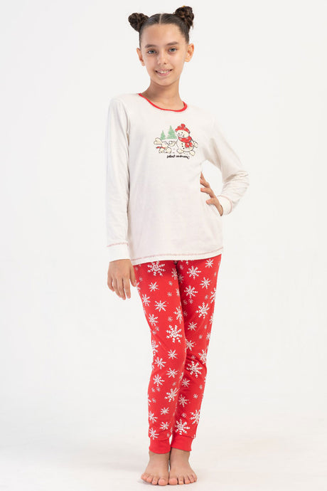 KIZ COCUK LYC SUPREM O YAKA UZUN KOL MANSETLI PIJAMA TK(7-8/15-16)