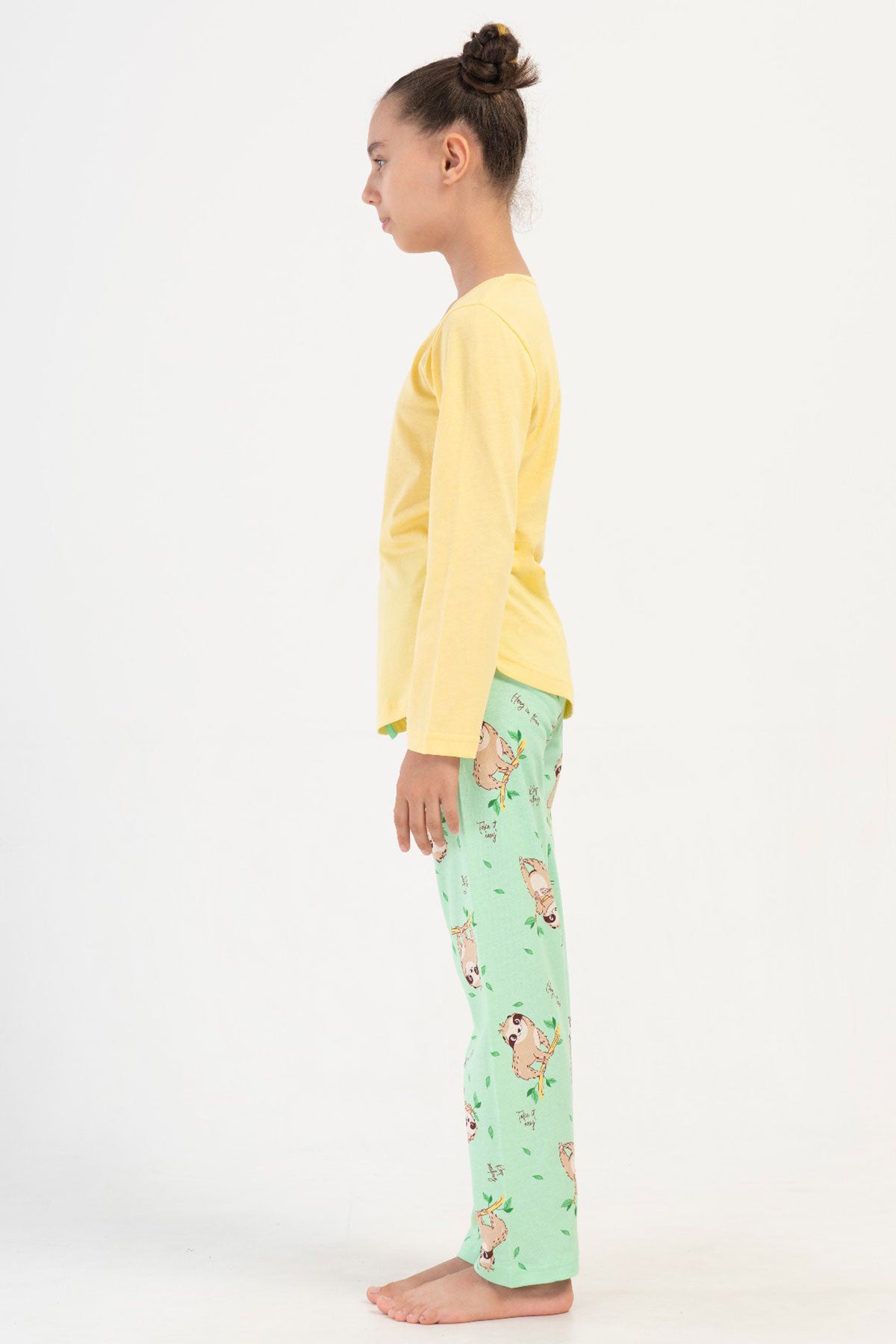 KIZ COCUK P.SUPREM O YAKA UZUN KOL ETEGI OVAL PIJAMA TAKIM(1-2/7-8)