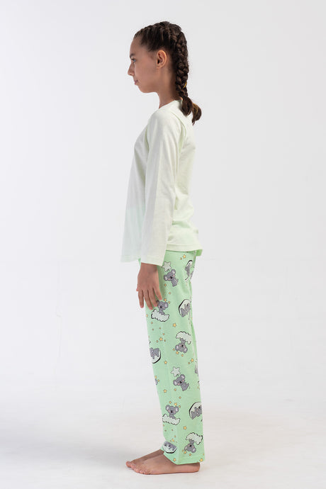 KIZ COCUK P.SUPREM O YAKA UZUN KOL ETEGI OVAL PIJAMA TAKIM(9-10/15-16) 405234