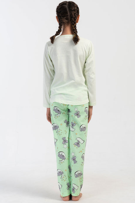 KIZ COCUK P.SUPREM O YAKA UZUN KOL ETEGI OVAL PIJAMA TAKIM(9-10/15-16)
