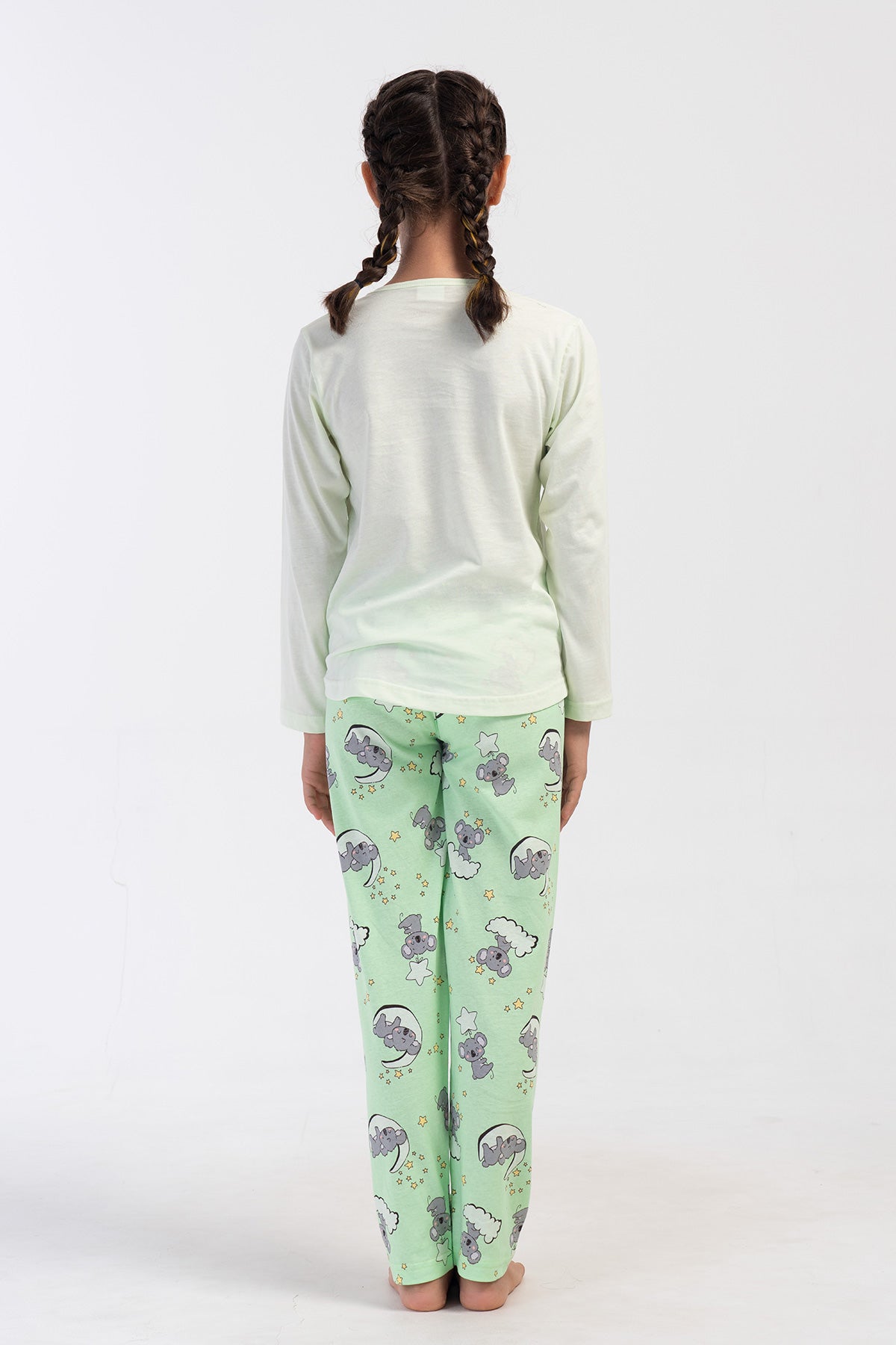 KIZ COCUK P.SUPREM O YAKA UZUN KOL ETEGI OVAL PIJAMA TAKIM(9-10/15-16) 405234