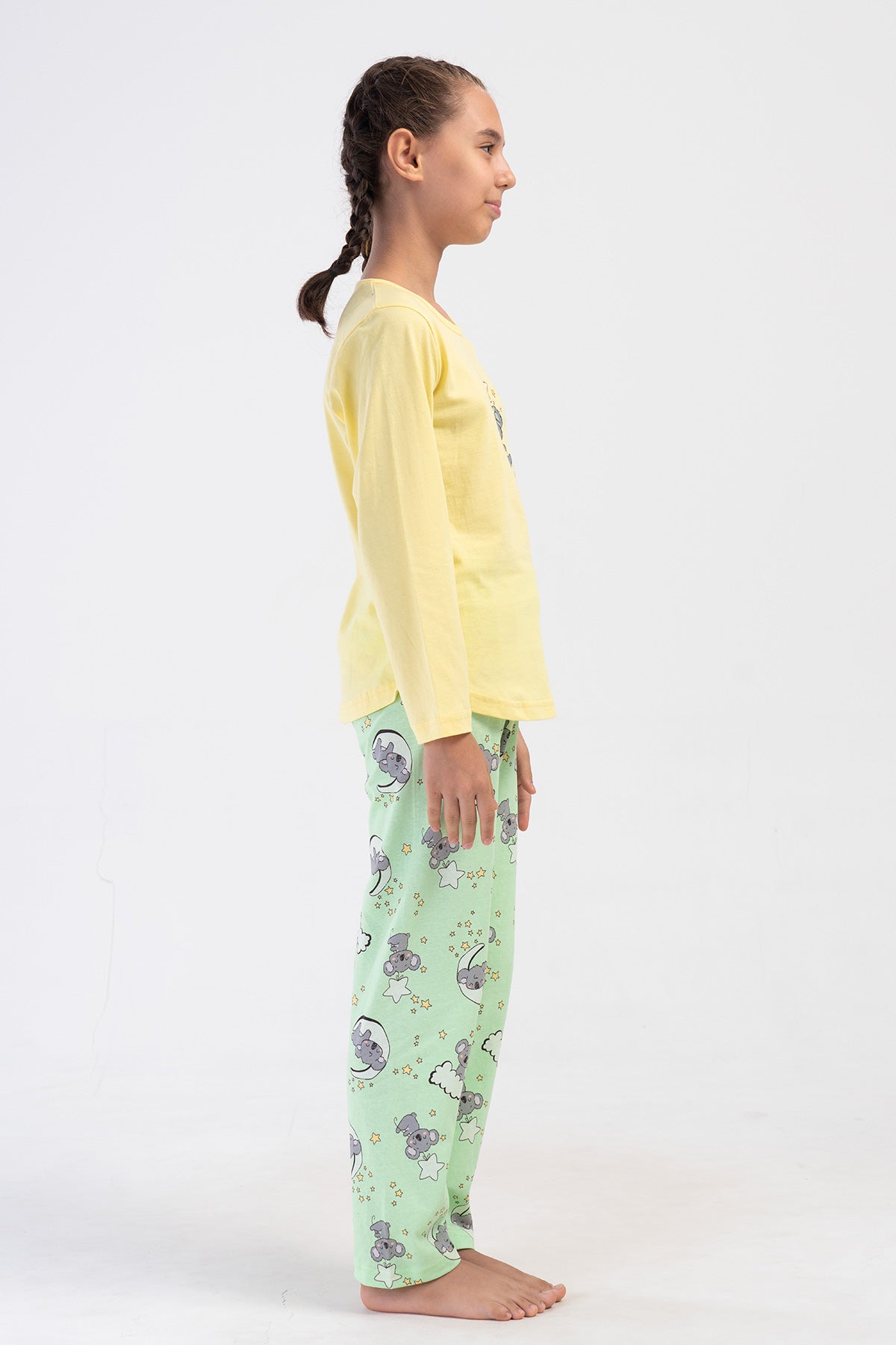 KIZ COCUK P.SUPREM O YAKA UZUN KOL ETEGI OVAL PIJAMA TAKIM(9-10/15-16) 405234