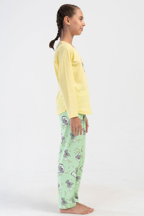KIZ COCUK P.SUPREM O YAKA UZUN KOL ETEGI OVAL PIJAMA TAKIM(9-10/15-16)